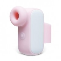 Sucking Massager with Finger Loop, 10-Speed, Medical Grade Silicone, Waterproof, Rechargeable, PINK and WHITE